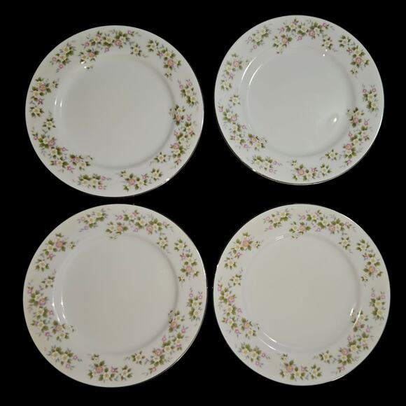 Treasure Chest Lenore No. 7001 Bread & Butter Plates 6.75" Set of 4 Japan Floral - Picture 5 of 6